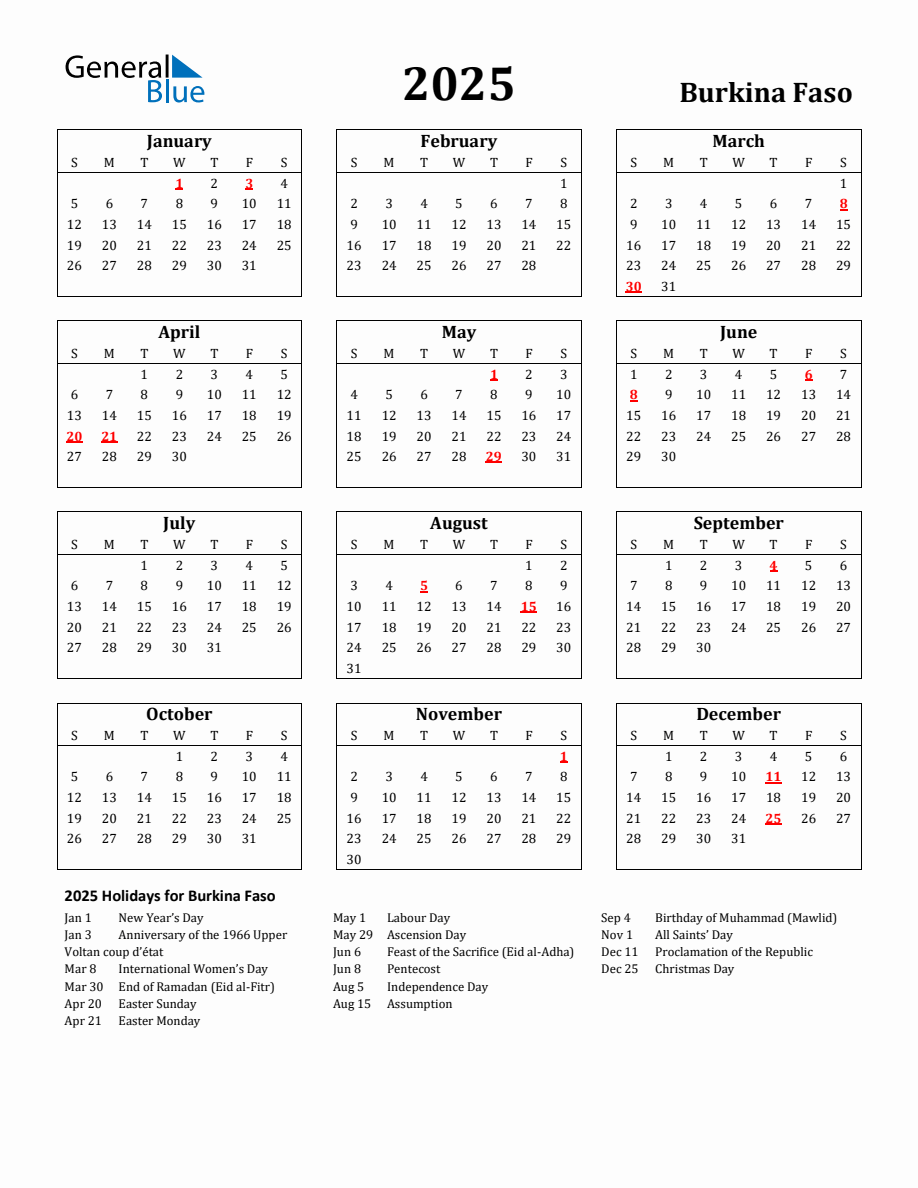 Calendrier scolaire 2025 burkina faso 4