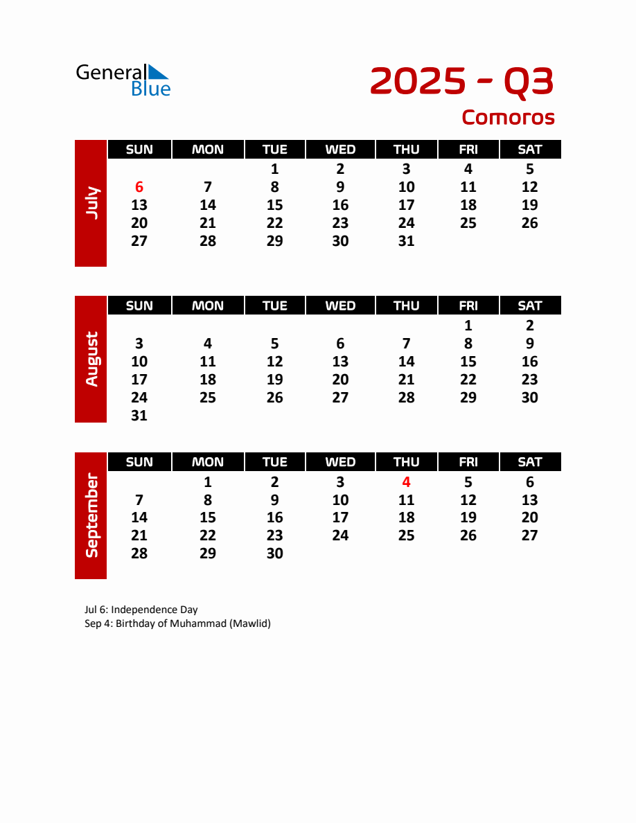 q3-2025-calendar-with-holidays-for-comoros