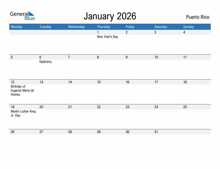 Fillable January 2026 Calendar