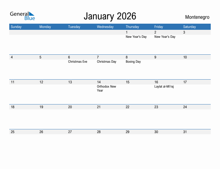 Fillable January 2026 Calendar