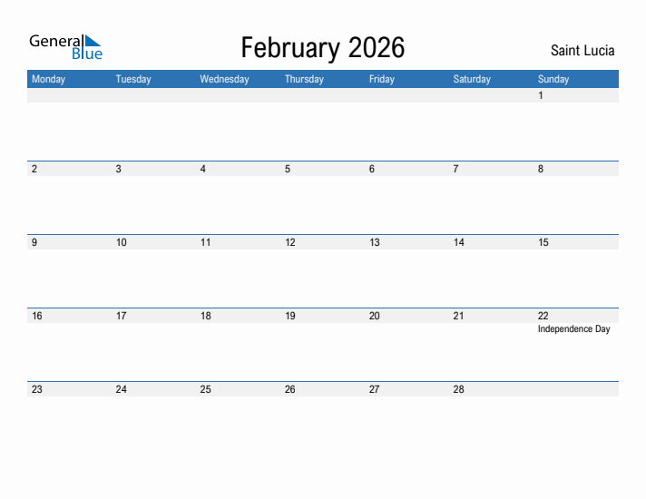 Fillable February 2026 Calendar
