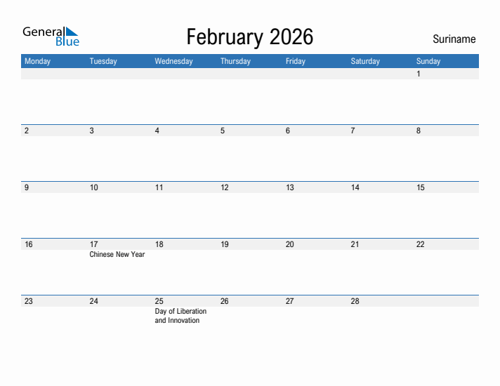Fillable February 2026 Calendar