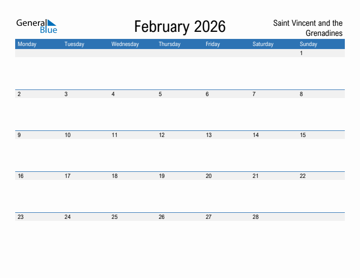 Fillable February 2026 Calendar