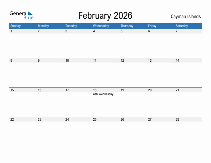 Fillable February 2026 Calendar