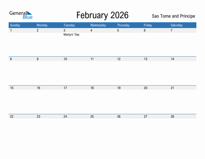 Fillable February 2026 Calendar