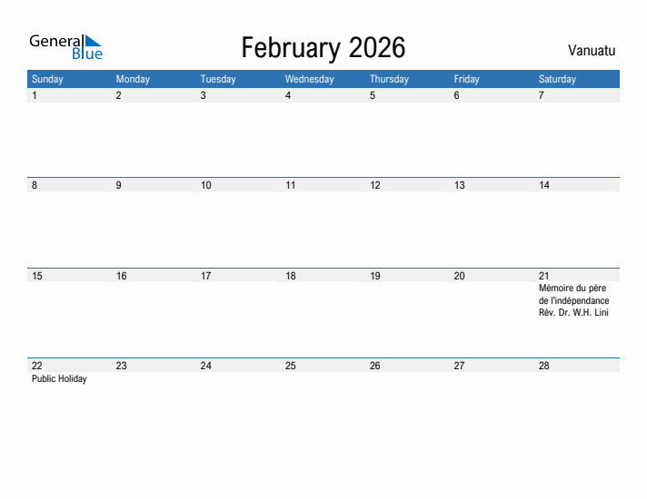 Fillable February 2026 Calendar