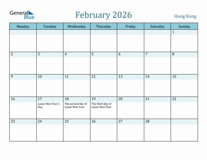 February 2026 Calendar with Holidays