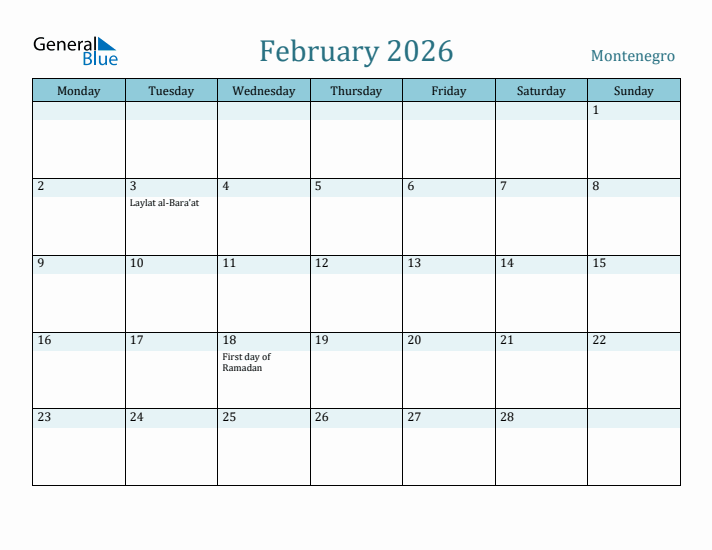 February 2026 Calendar with Holidays