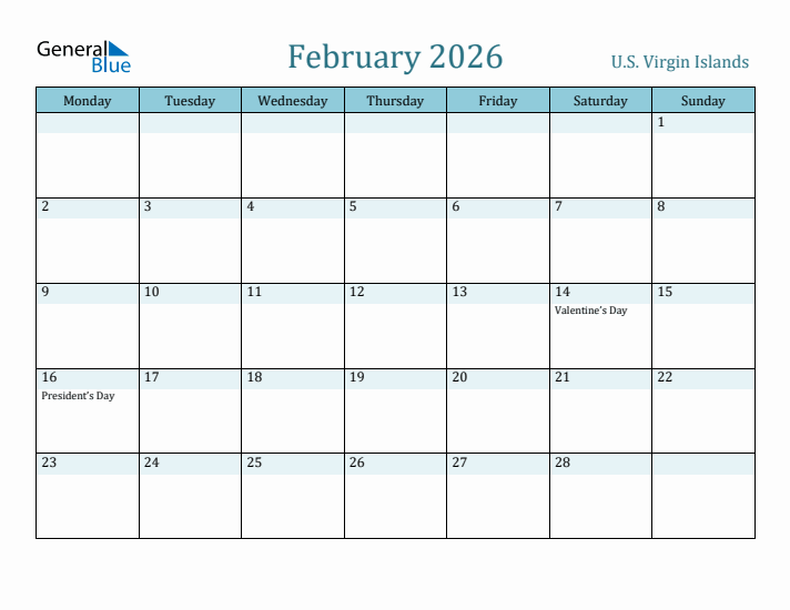 February 2026 Calendar with Holidays