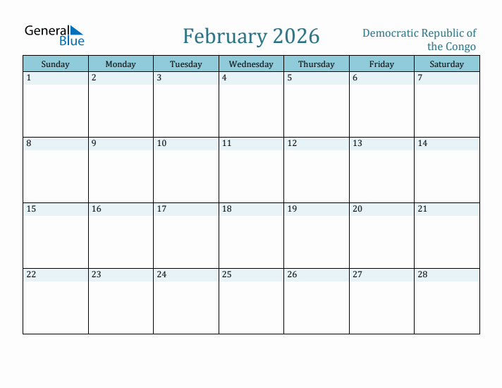 February 2026 Calendar with Holidays