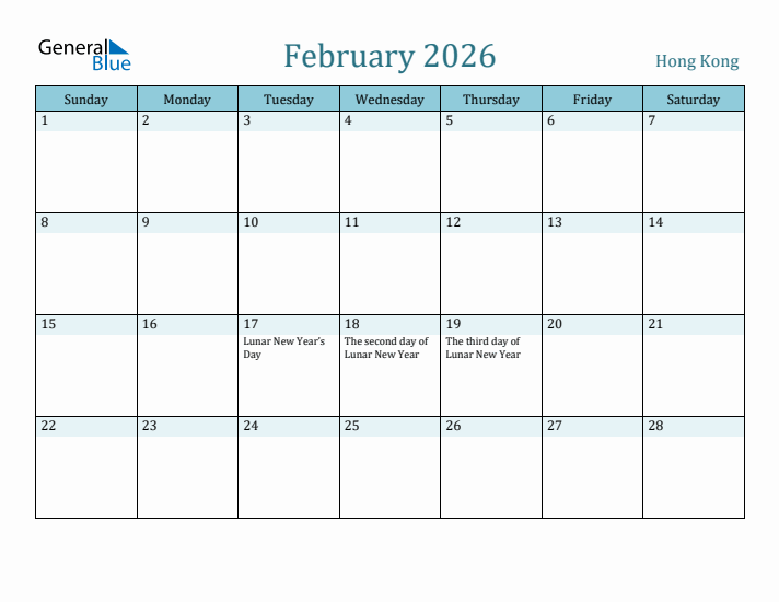 February 2026 Calendar with Holidays