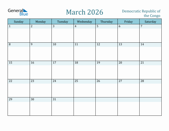 March 2026 Calendar with Holidays