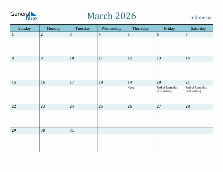 March 2026 Calendar with Holidays
