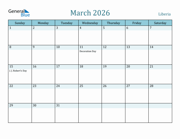 March 2026 Calendar with Holidays
