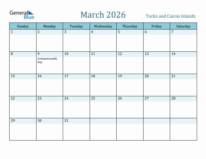 March 2026 Calendar with Holidays