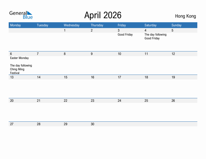 Fillable April 2026 Calendar