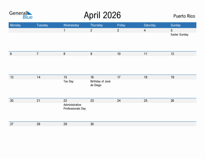 Fillable April 2026 Calendar