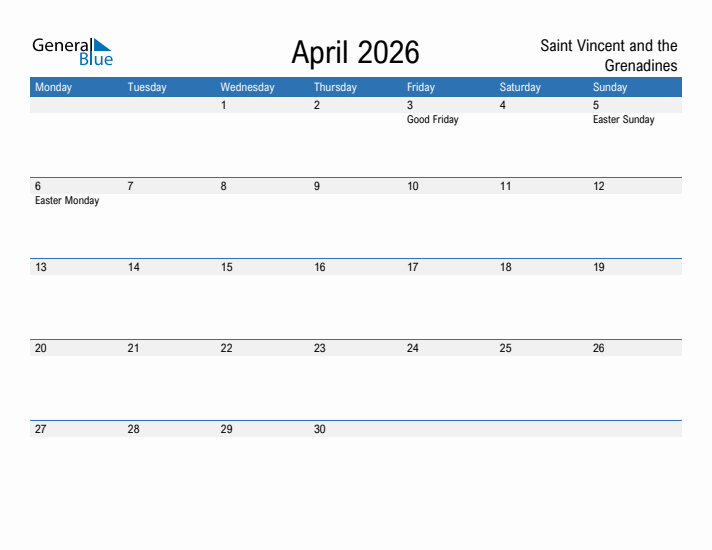 Fillable April 2026 Calendar