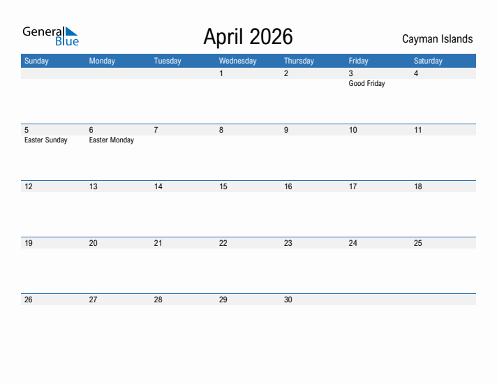 Fillable April 2026 Calendar