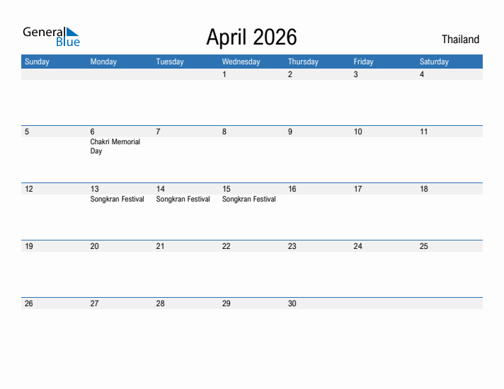 Fillable April 2026 Calendar