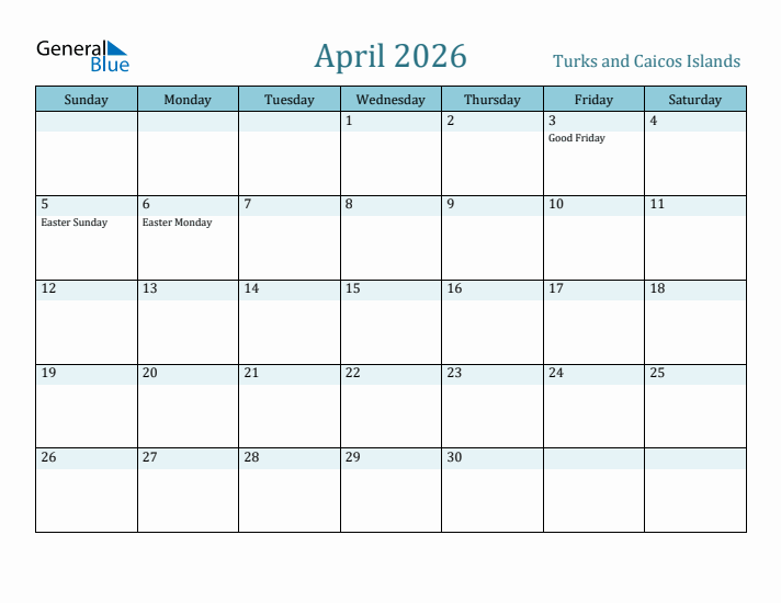 April 2026 Calendar with Holidays