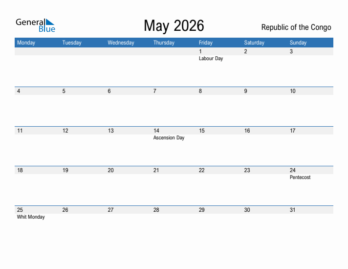 Fillable May 2026 Calendar