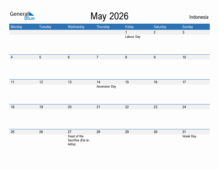 Fillable May 2026 Calendar