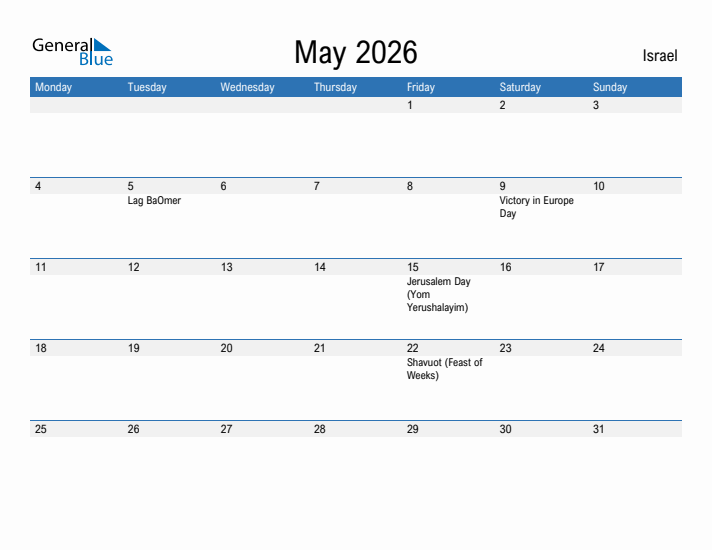 Fillable May 2026 Calendar