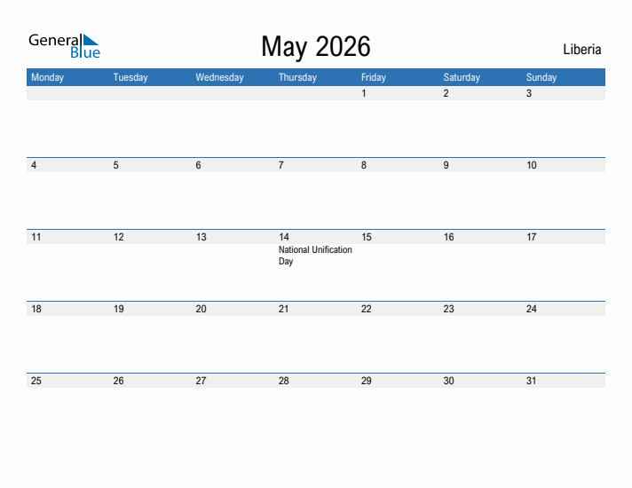 Fillable May 2026 Calendar