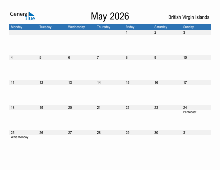 Fillable May 2026 Calendar