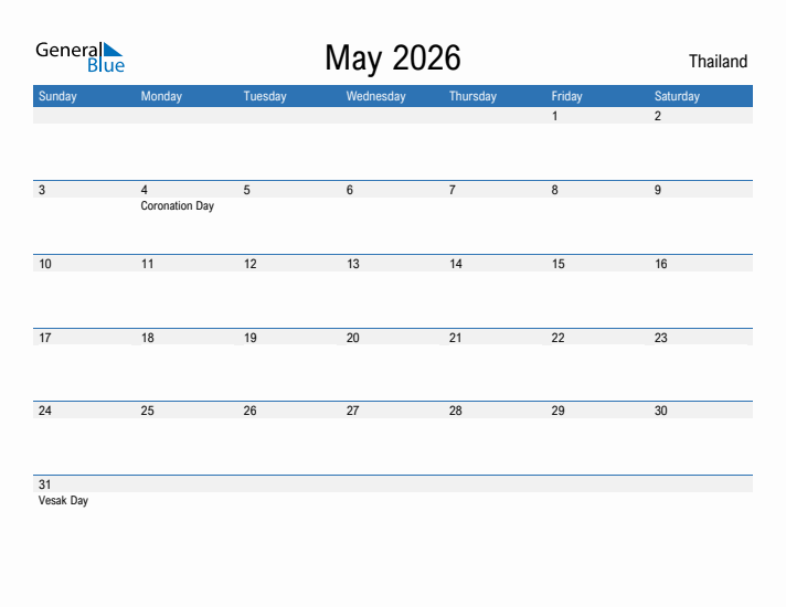 Fillable May 2026 Calendar
