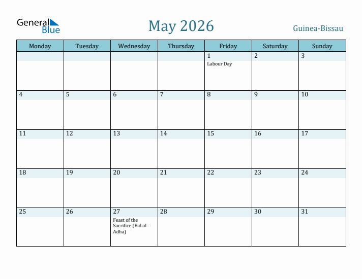 May 2026 Calendar with Holidays