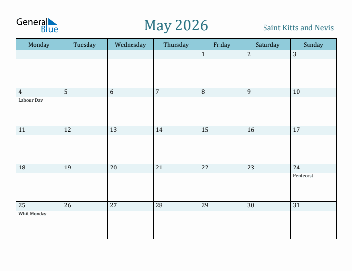May 2026 Calendar with Holidays