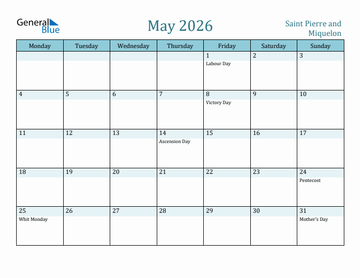May 2026 Calendar with Holidays
