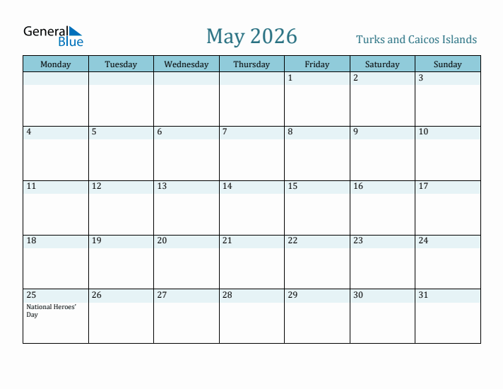 May 2026 Calendar with Holidays