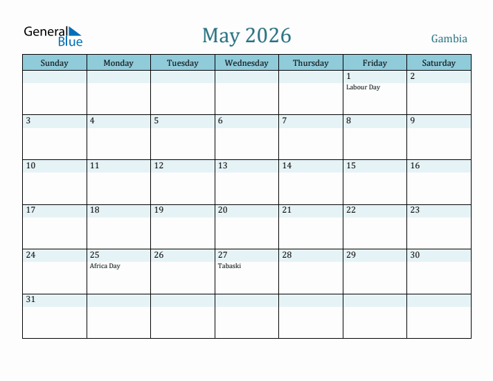 May 2026 Calendar with Holidays