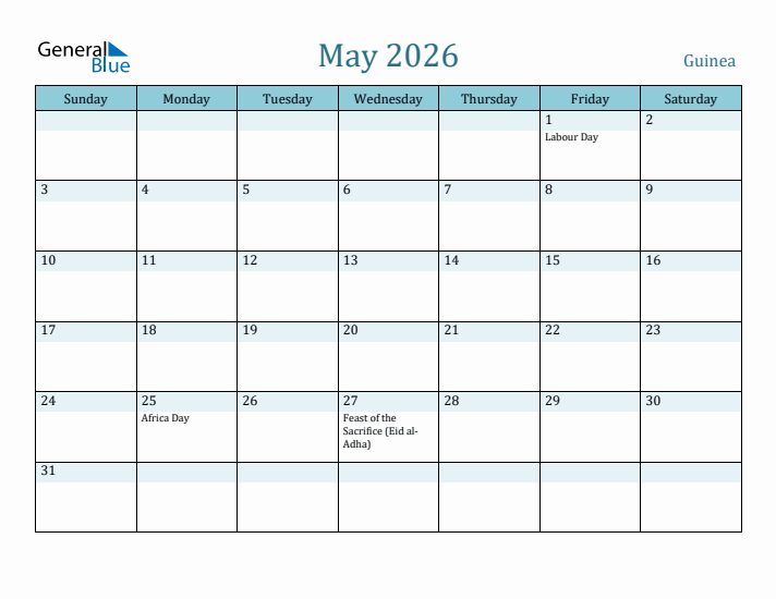 May 2026 Calendar with Holidays