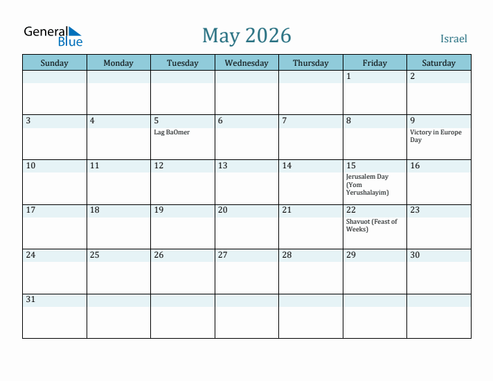 May 2026 Calendar with Holidays