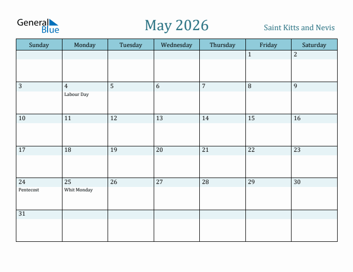 May 2026 Calendar with Holidays