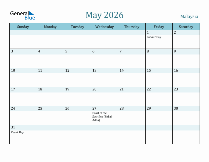 May 2026 Calendar with Holidays