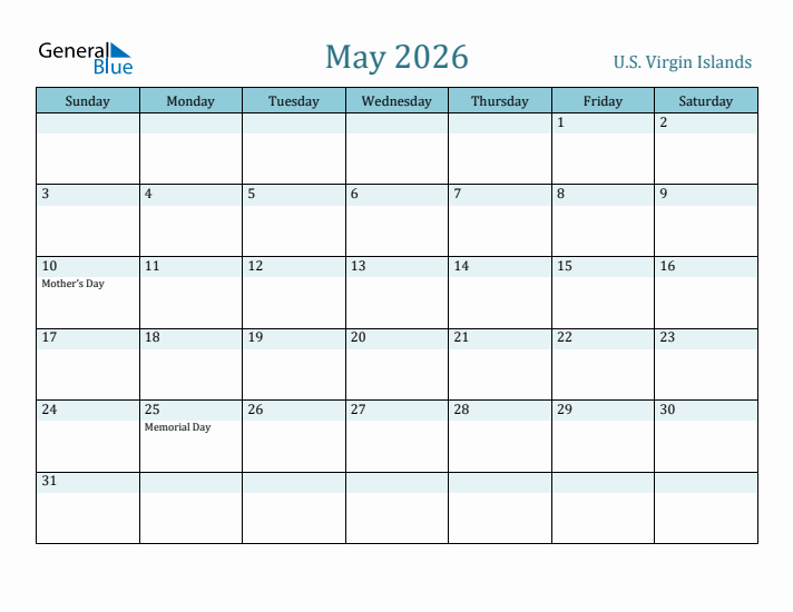 May 2026 Calendar with Holidays
