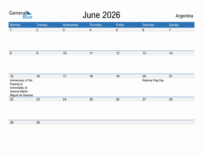 Fillable June 2026 Calendar