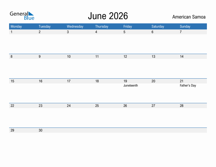 Fillable June 2026 Calendar