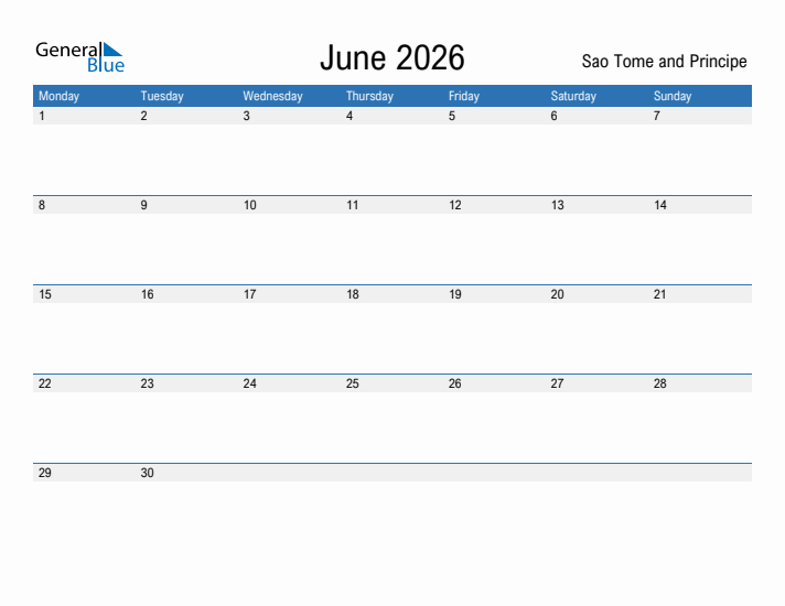 Fillable June 2026 Calendar