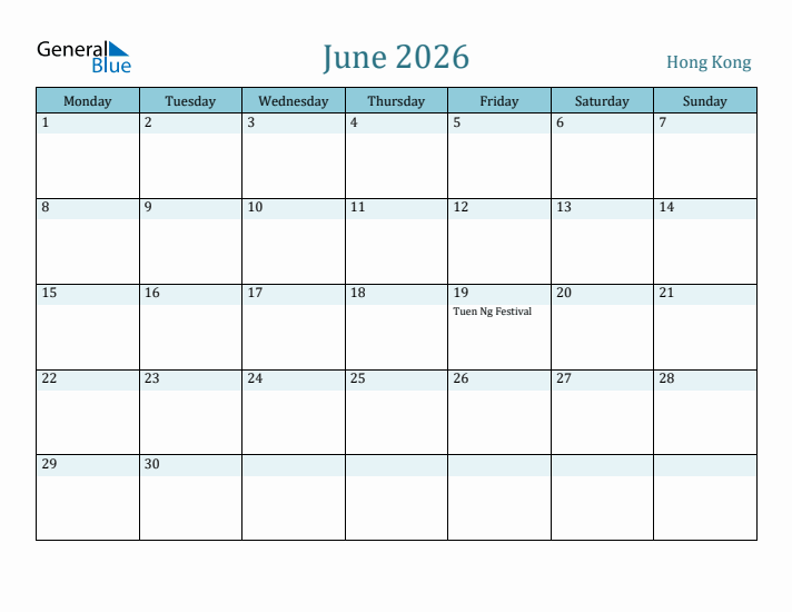 June 2026 Calendar with Holidays