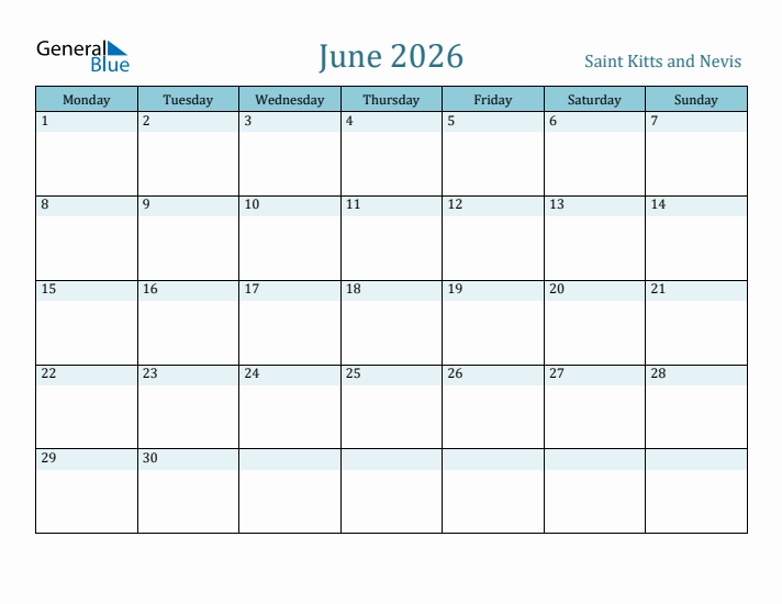 June 2026 Calendar with Holidays