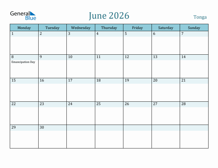 June 2026 Calendar with Holidays