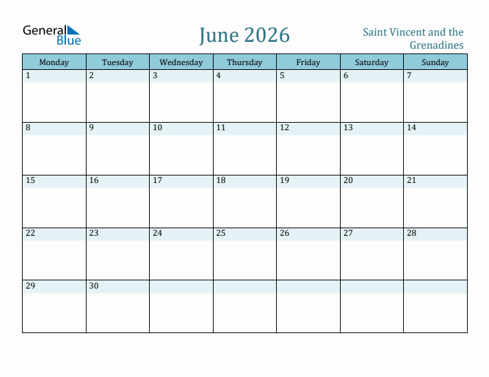 June 2026 Calendar with Holidays