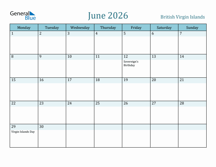 June 2026 Calendar with Holidays