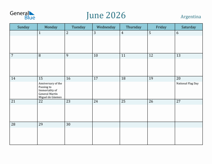 June 2026 Calendar with Holidays